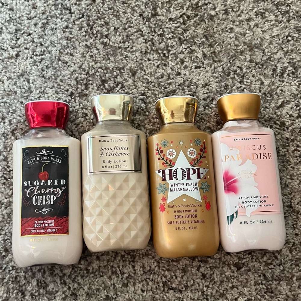 4 bath and body works lotions